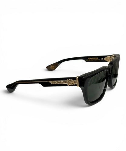 Chrome Hearts Box-Officer Glasses Black/Gold