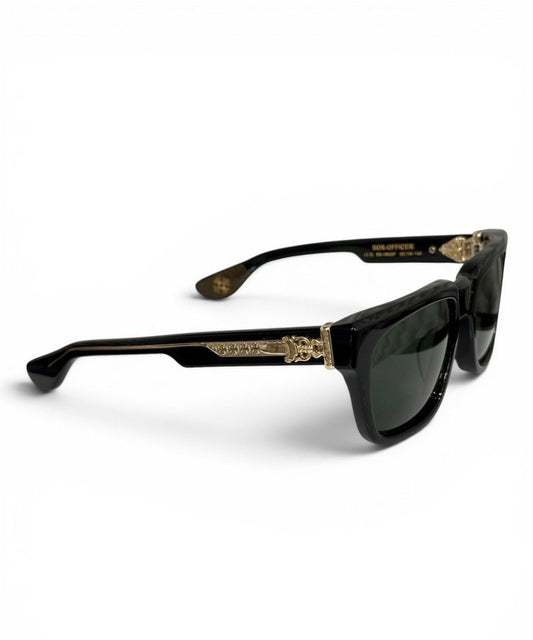 Chrome Hearts Box-Officer Glasses Black/Gold
