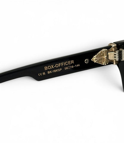 Chrome Hearts Box-Officer Glasses Black/Gold