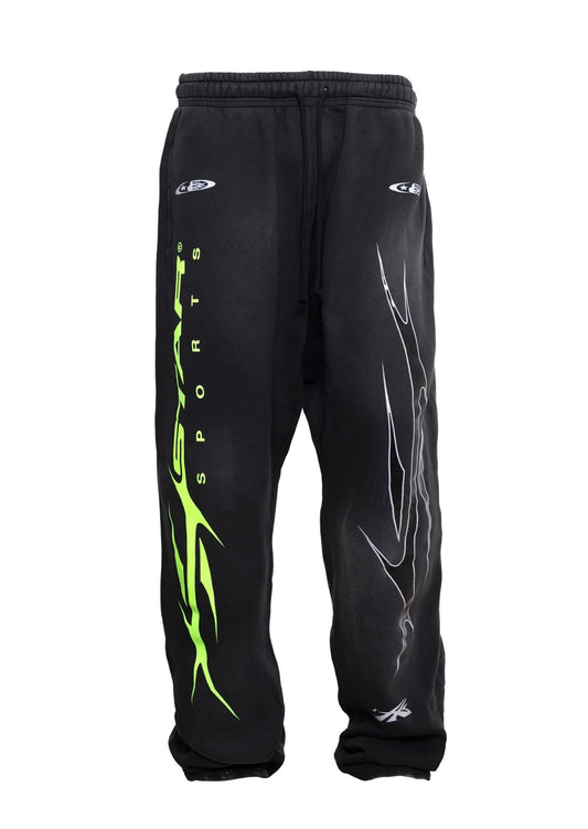 Hellstar P2P Sports Sweatpants Black/Green