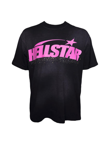 Hellstar Classic Rhinestone Logo T-Shirt Black/Pink