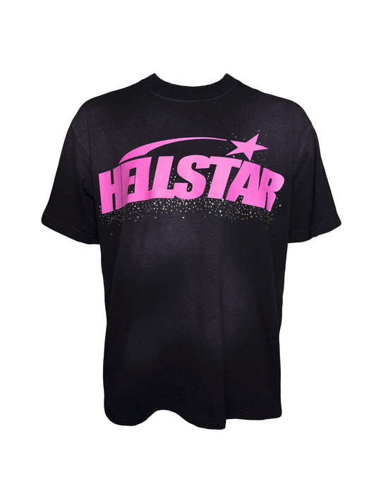 Hellstar Classic Rhinestone Logo T-Shirt Black/Pink