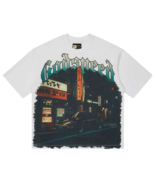 Godspeed Tokyo Pit Stop T-Shirt White
