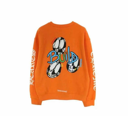 Chrome Hearts Matty Boy Boy Link & Build Crewneck Orange (PREOWNED)