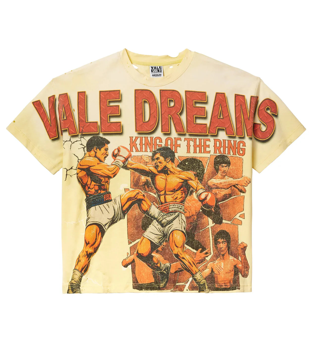 Vale Forever Sun Shattered Fist T-Shirt Cream