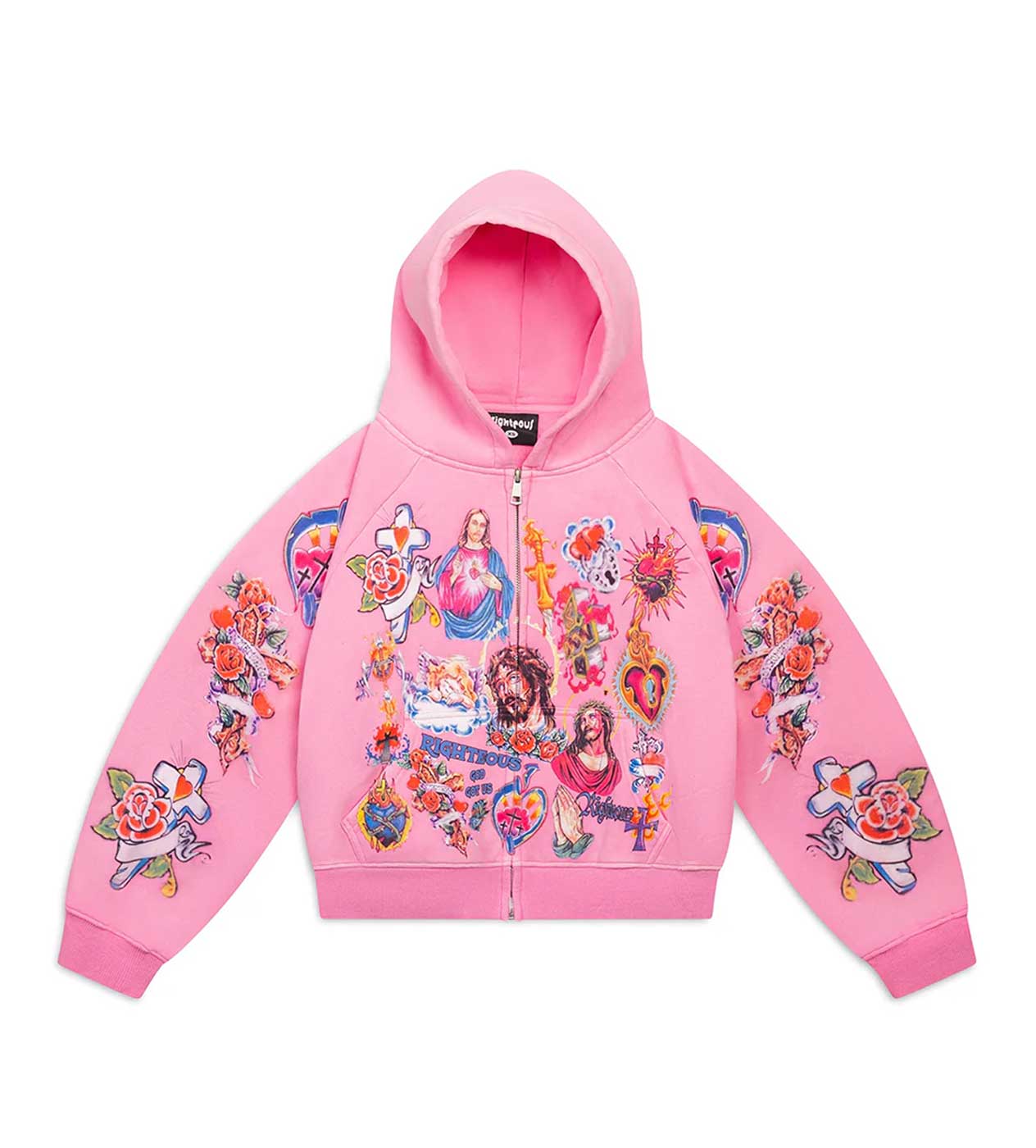 Righteous Risen King Cropped Sweatsuit Pink