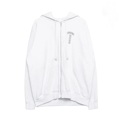 Chrome Hearts T Bar U.S.A Zip-Up White