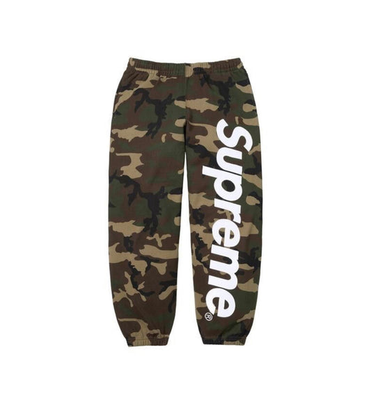 Supreme Satin Applique Sweatpants Woodland Camo