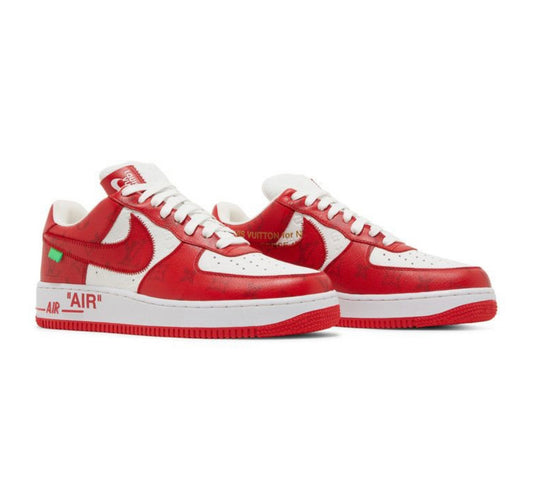 Louis Vuitton x Air Force 1 White Comet Red
