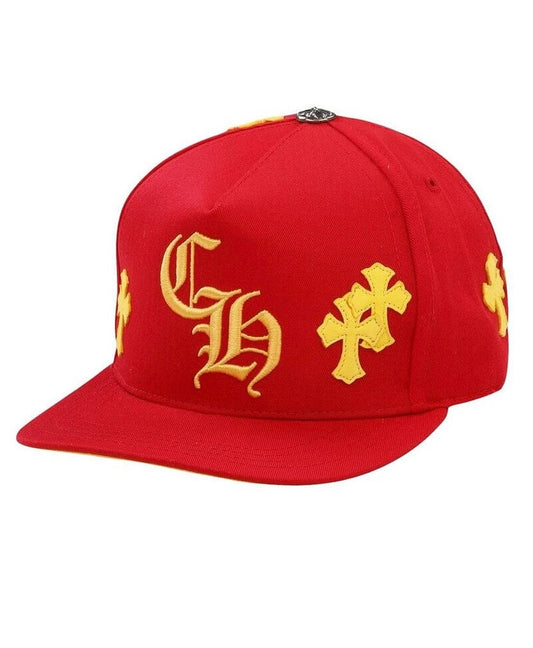 Chrome Hearts Cross Patch Hat Red/Yellow