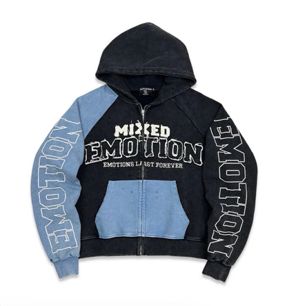 Mixed Emotions Split Decision Zip-Up Blue/Black