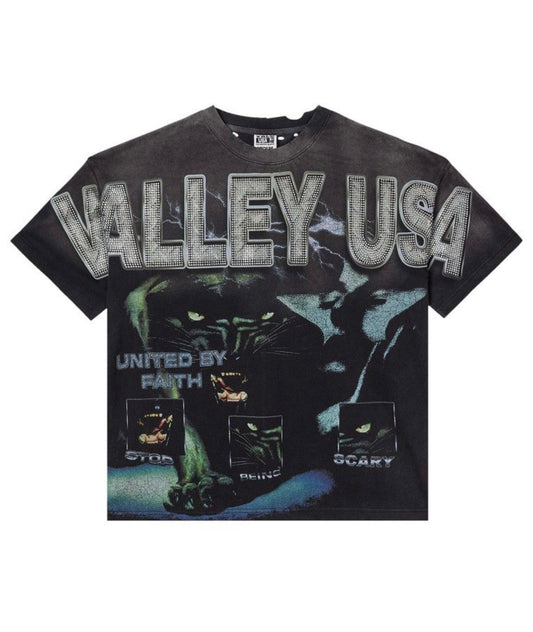 Vale Forever Faith Bling T-Shirt Black
