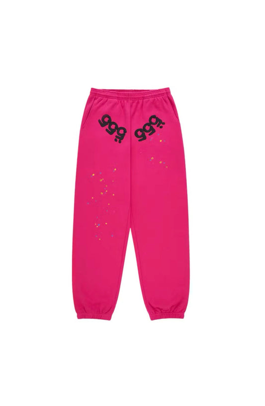 Sp5der Angel Number Sweatpants Pink