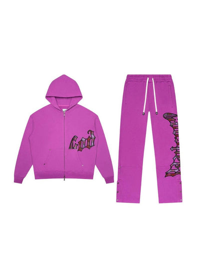 Godspeed OG Logo Sweatsuit Pink Plaid