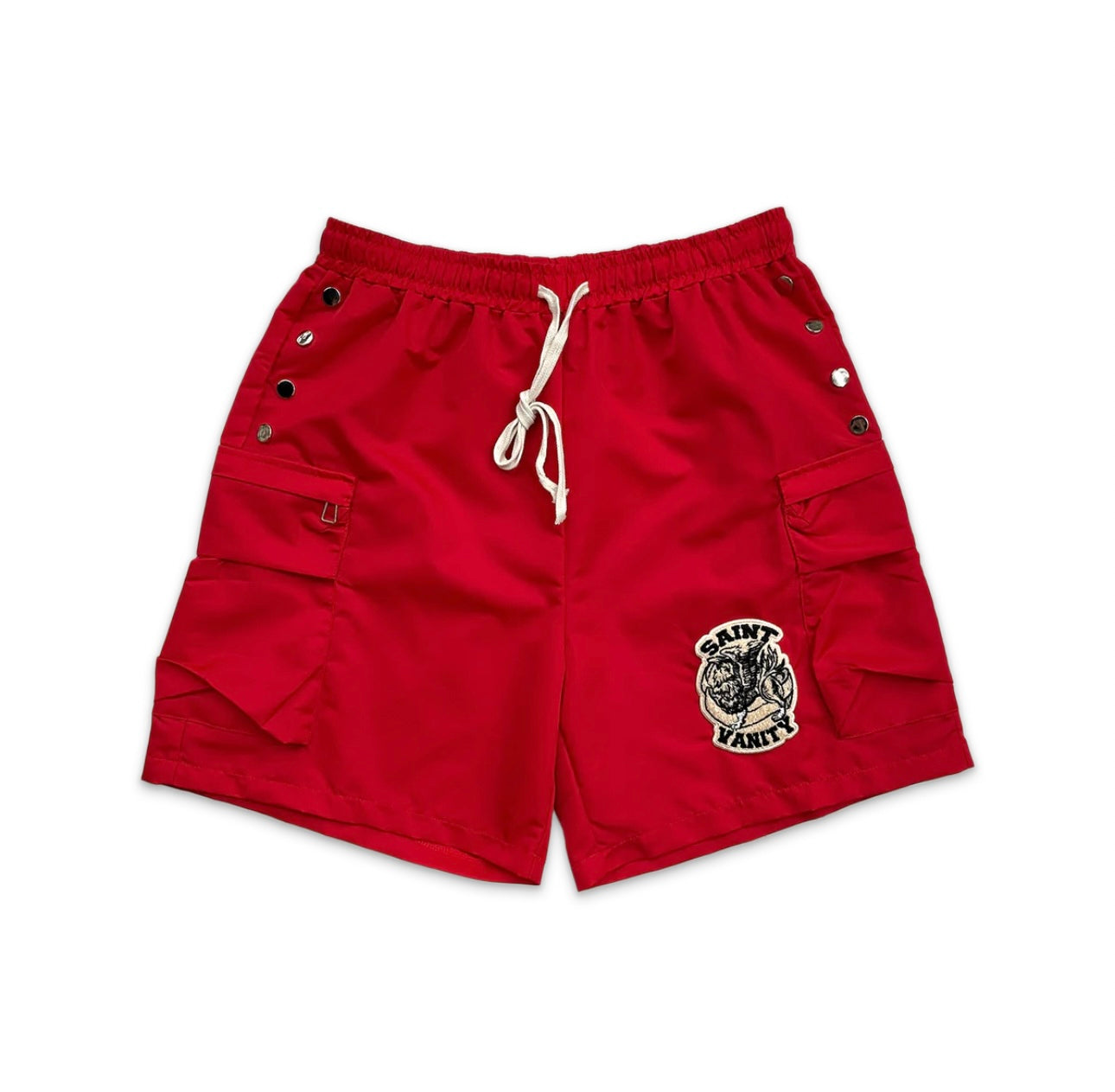 Saint Vanity Cargo Nylon Shorts Red