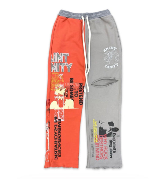 Saint Vanity What The Sweatpants Orange/Grey