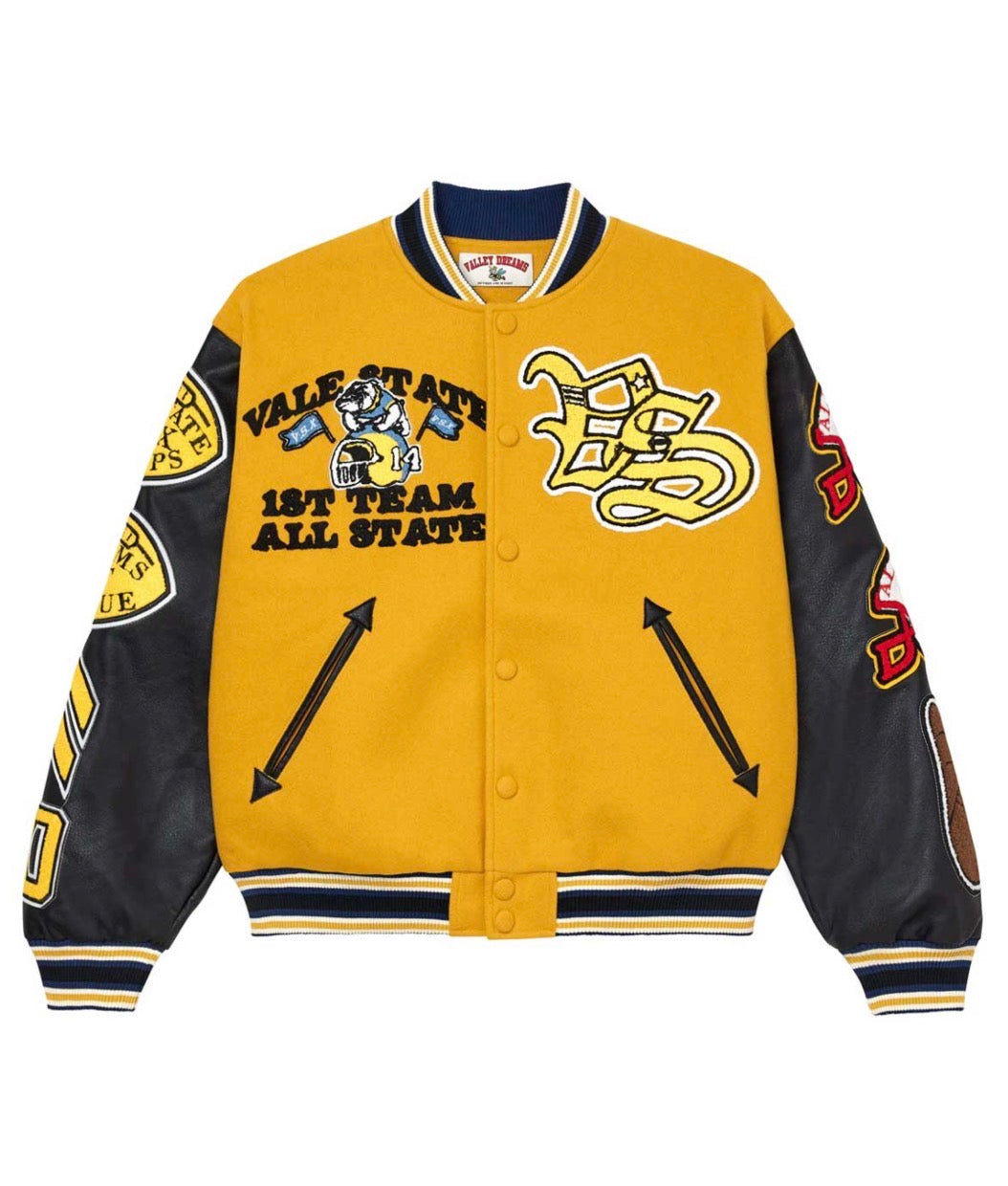 Vale Forever Friday Varsity Jacket Yellow
