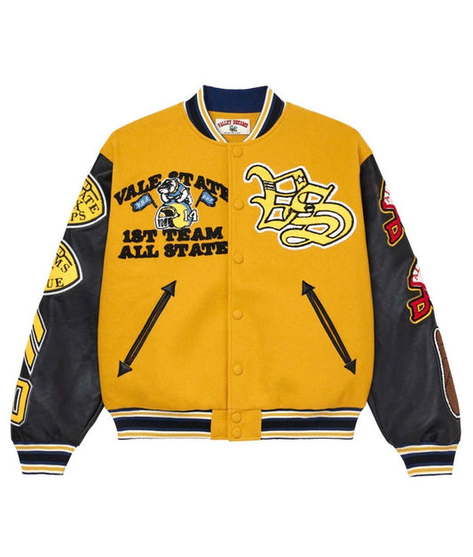 Vale Forever Friday Varsity Jacket Yellow