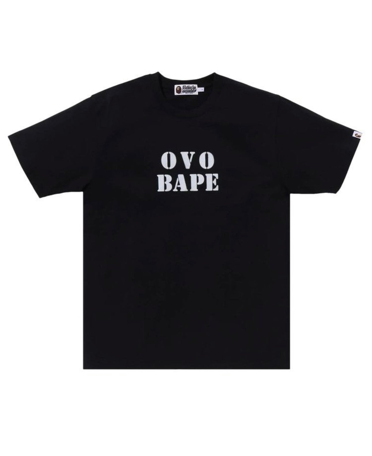 Bape X OVO Stencil Logo T-Shirt Black