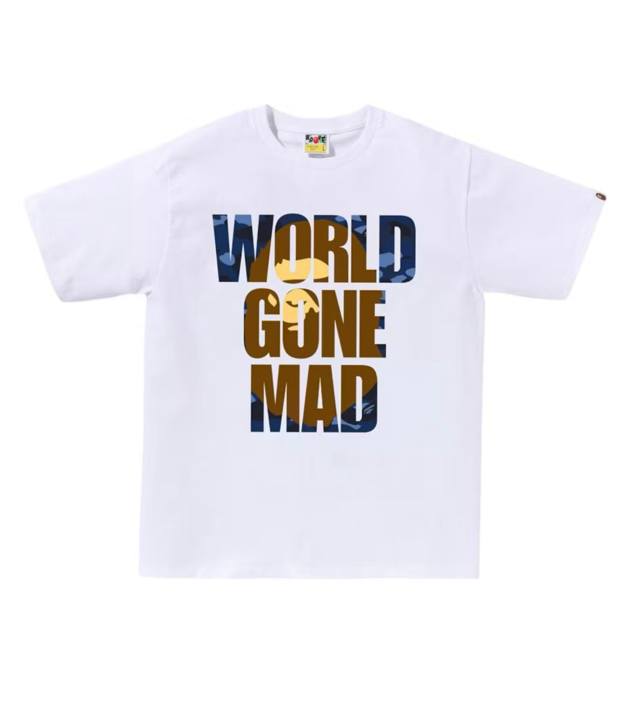 Bape Color Camo WGM Ape Head Overlap T-Shirt White