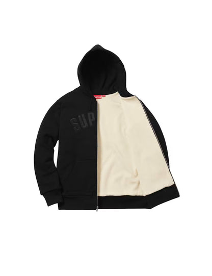 Supreme Arc Logo Thermal Zip-Up Black