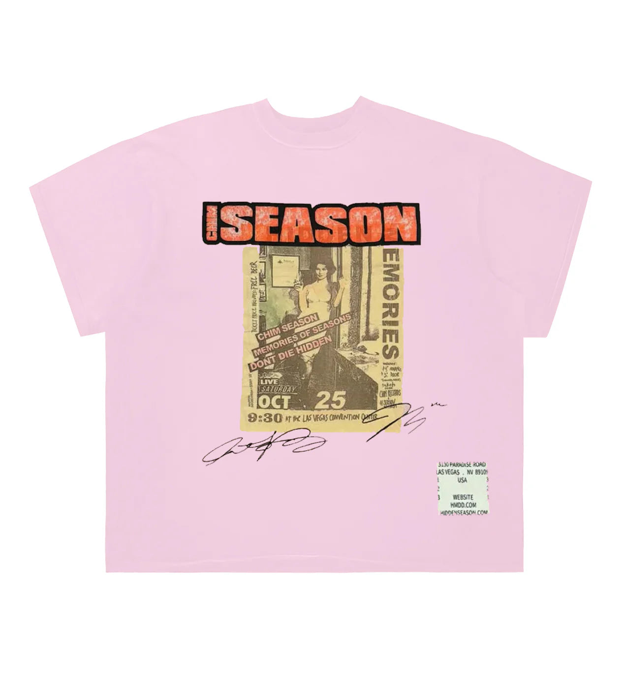 Happy Memories Dont Die Hidden Season T-Shirt Pink