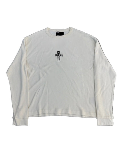 Happy Memories Don't Die Spine Thermal Long Sleeve White
