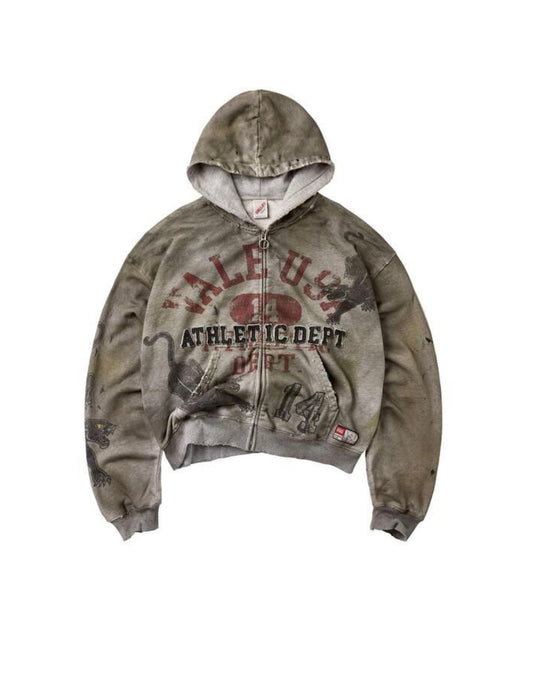 Vale Forever Varsity Zip-Up Grey