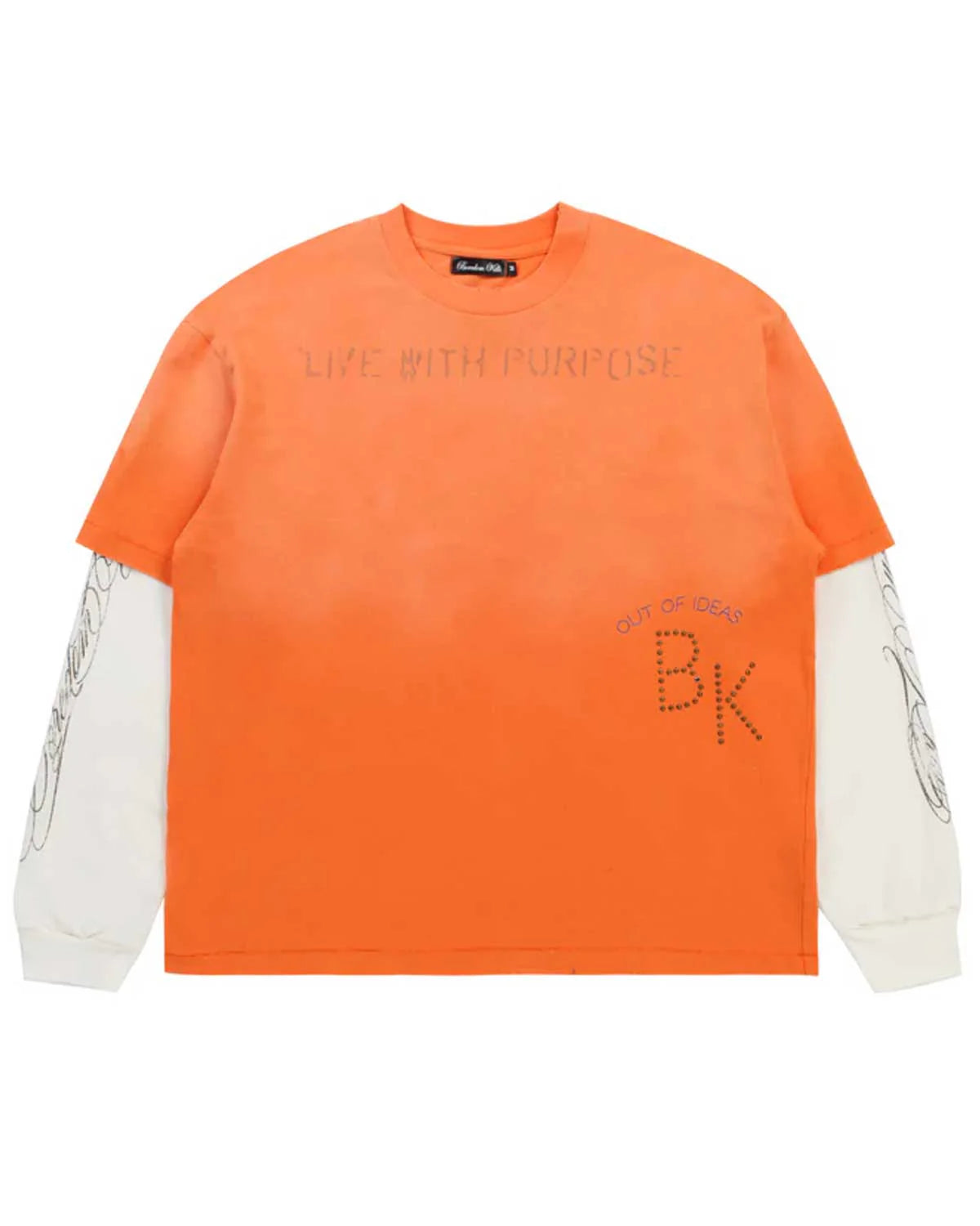 Boredom Kills Purpose Double Long Sleeve Orange