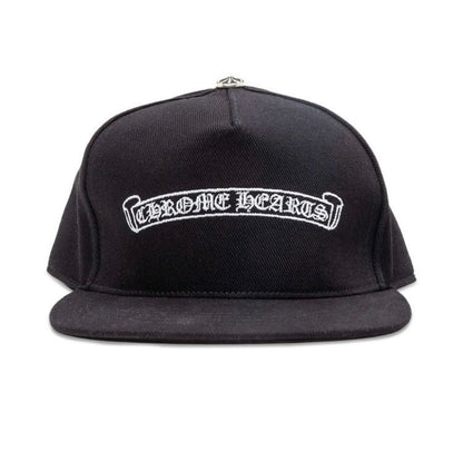 Chrome Hearts Scroll Logo Baseball Hat Black