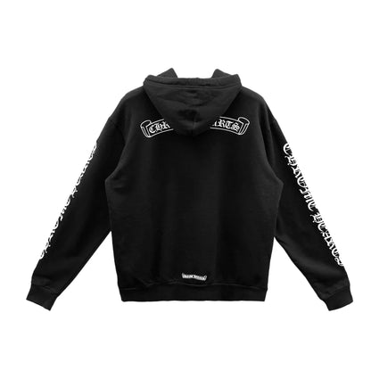 Chrome Hearts Scroll Logo Hoodie Black