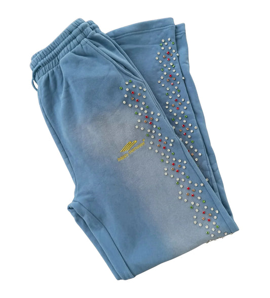 Happy Memories Don't Die Crystal Sweatpants Powder Blue
