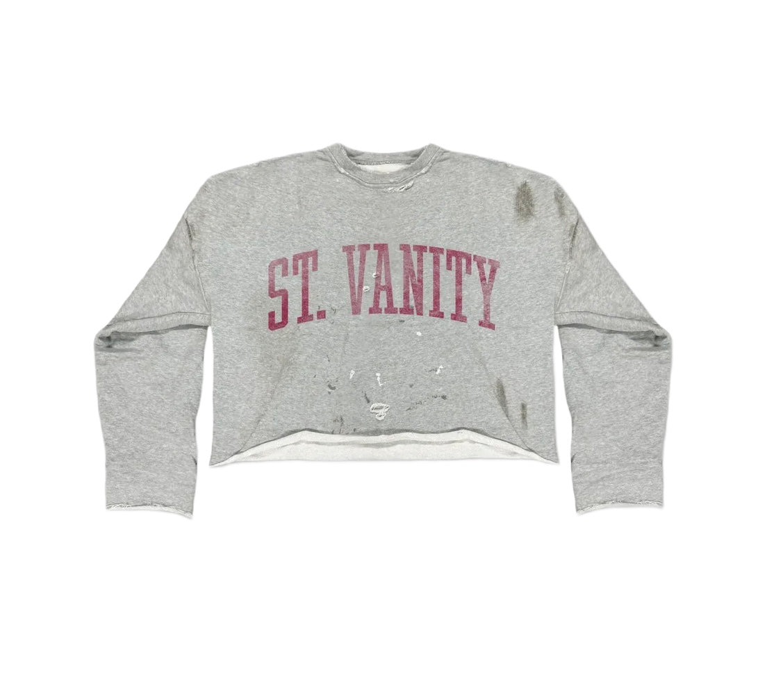 Saint Vanity Gun Devil Crewneck Grey