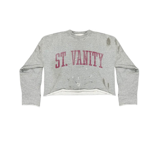 Saint Vanity Gun Devil Crewneck Grey