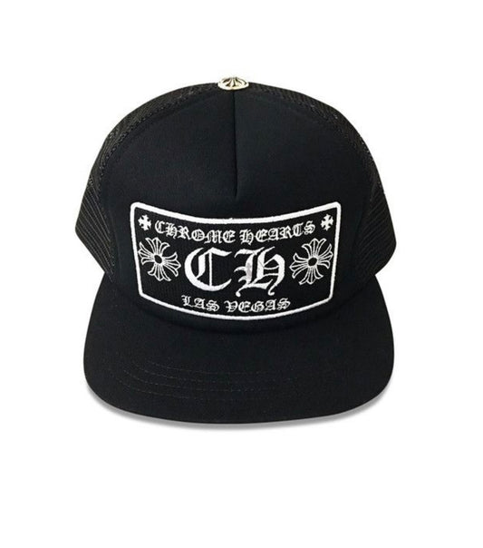 Chrome Hearts CH Las Vegas Trucker Hat Black