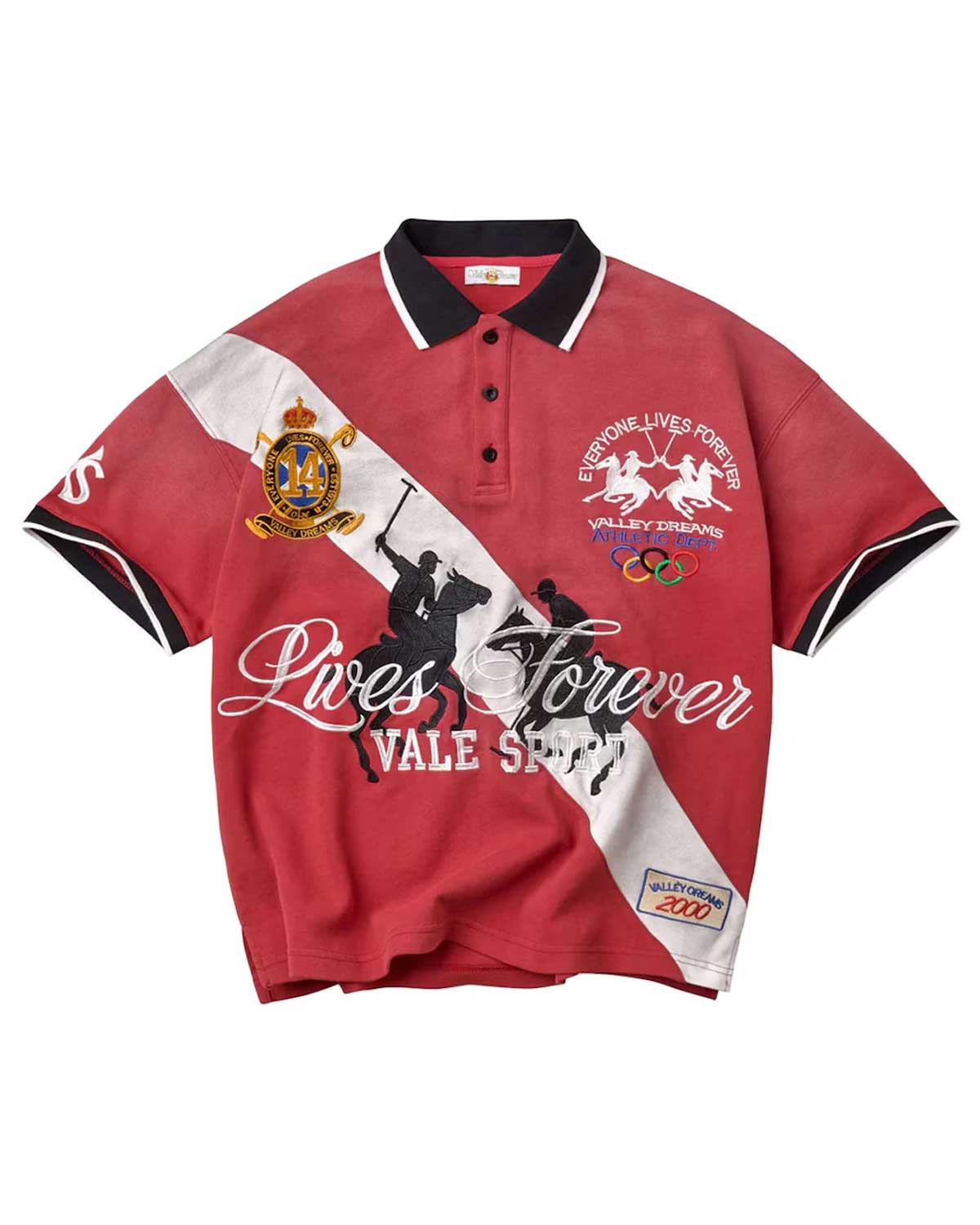 Vale Forever London Polo T-Shirt Red