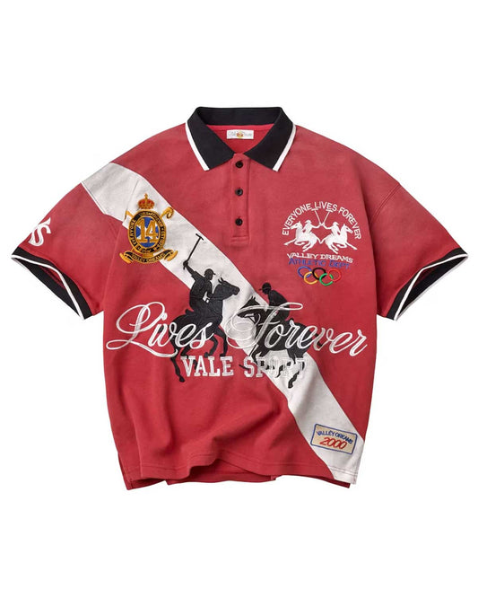 Vale Forever London Polo T-Shirt Red