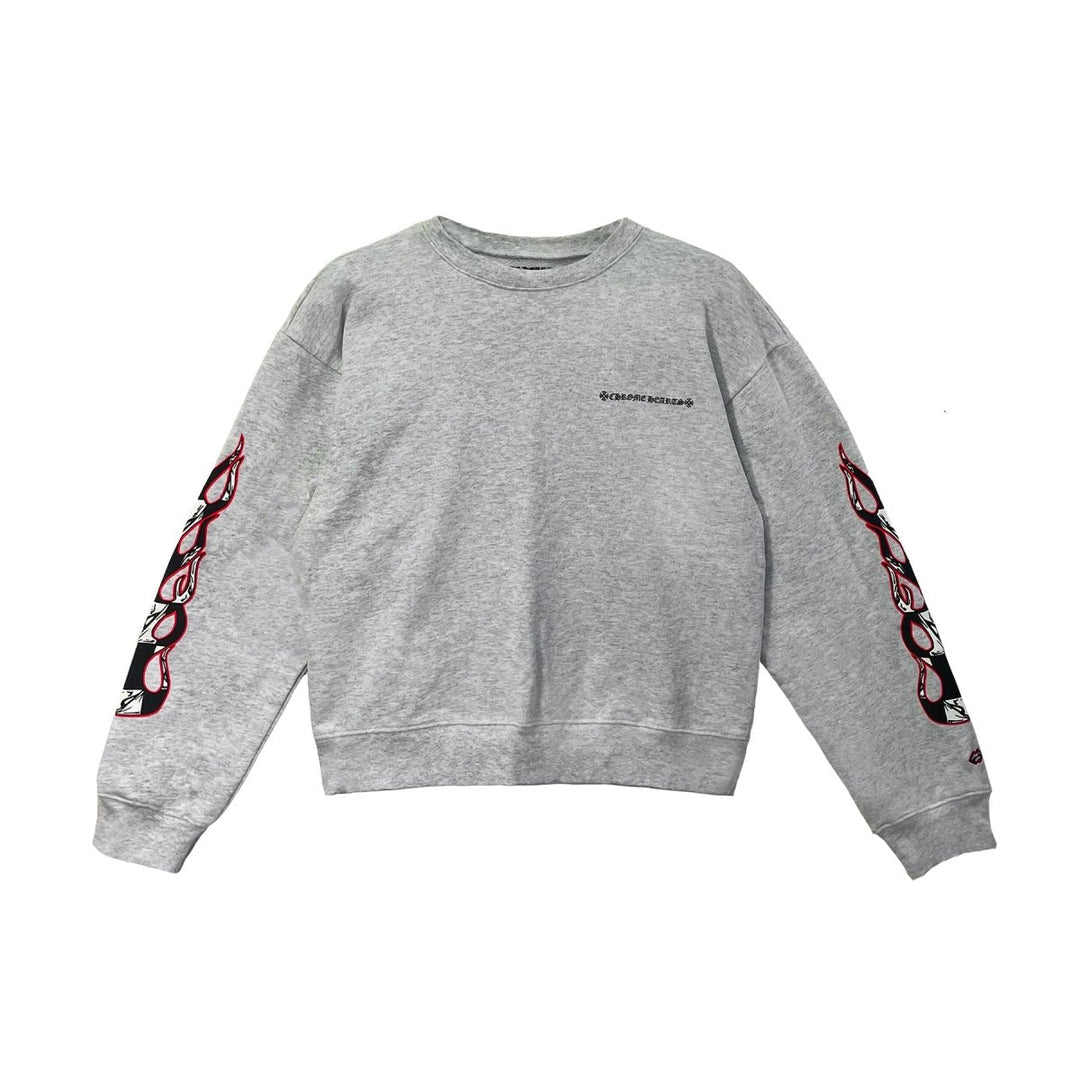 Chrome Hearts Matty Boy Brain Crewneck Heather Grey