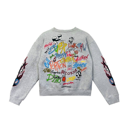 Chrome Hearts Matty Boy Brain Crewneck Heather Grey