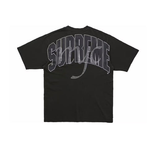 Supreme Rhinestone Script S/S T-Shirt Black