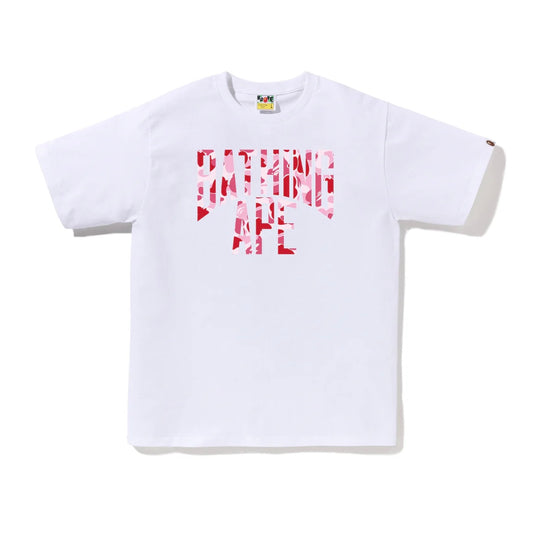 Bape ABC Camo NYC Logo T-Shirt White/Pink