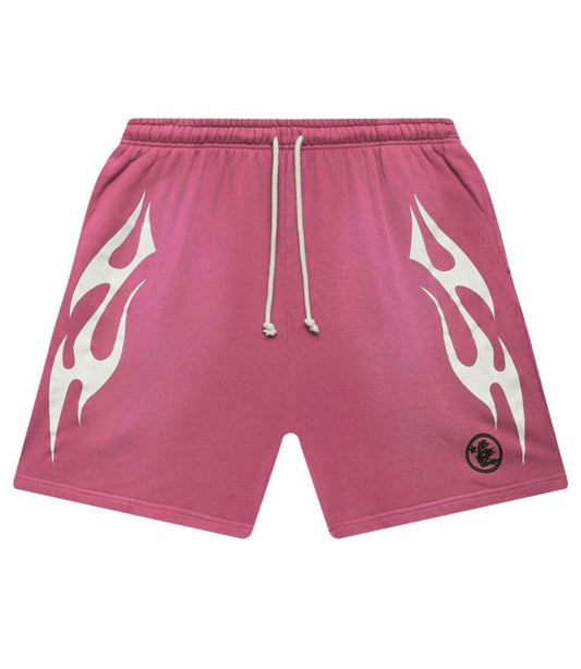 Hellstar Flame Shorts Pink
