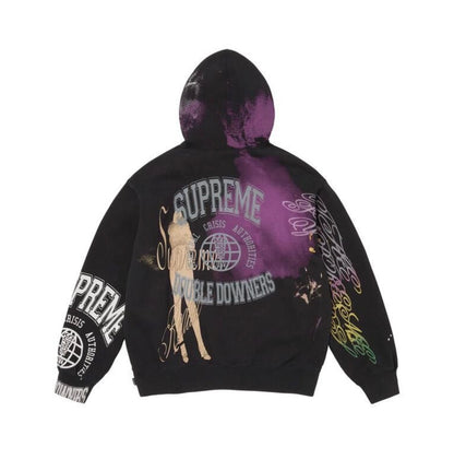 Supreme Overprint Hoodie Black