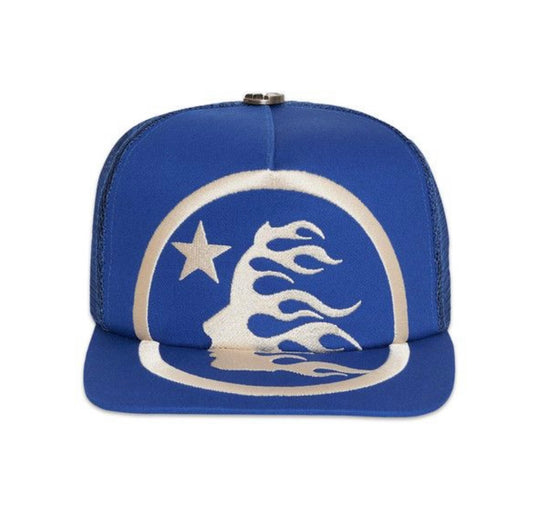 Hellstar Big Logo Trucker Hat Blue