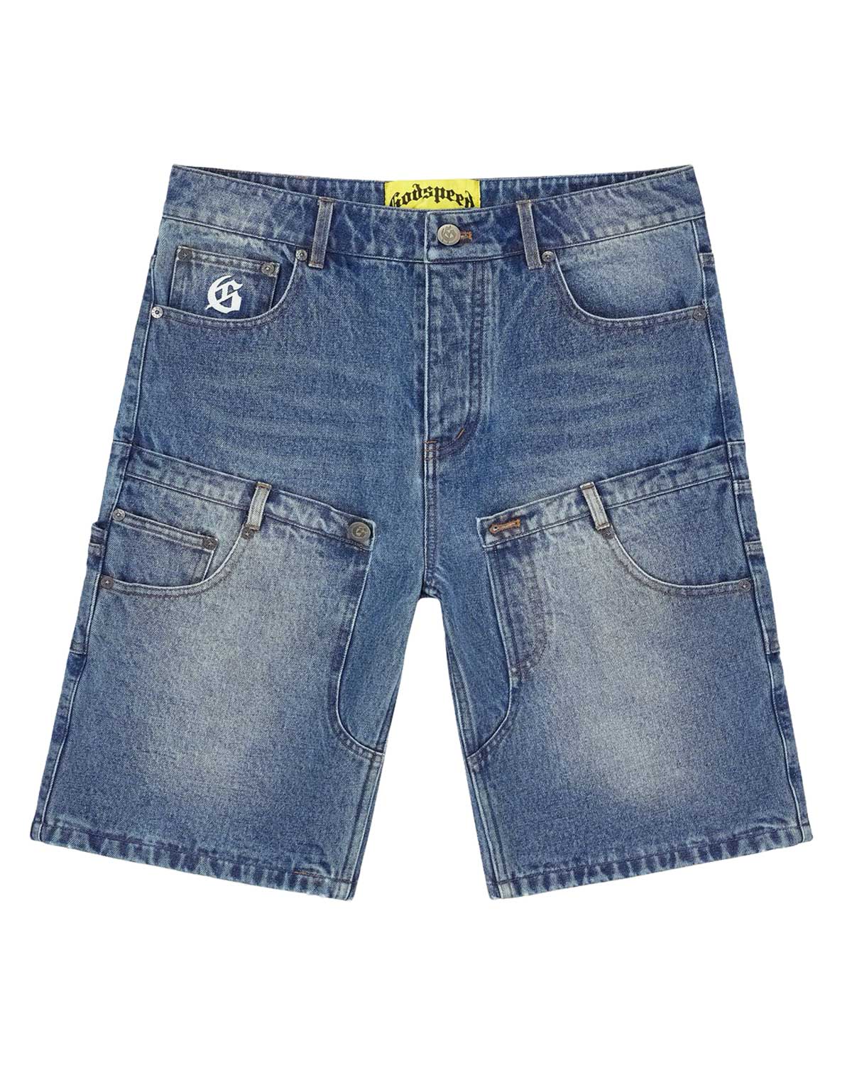 Godspeed Twin Panel Jean Shorts Blue