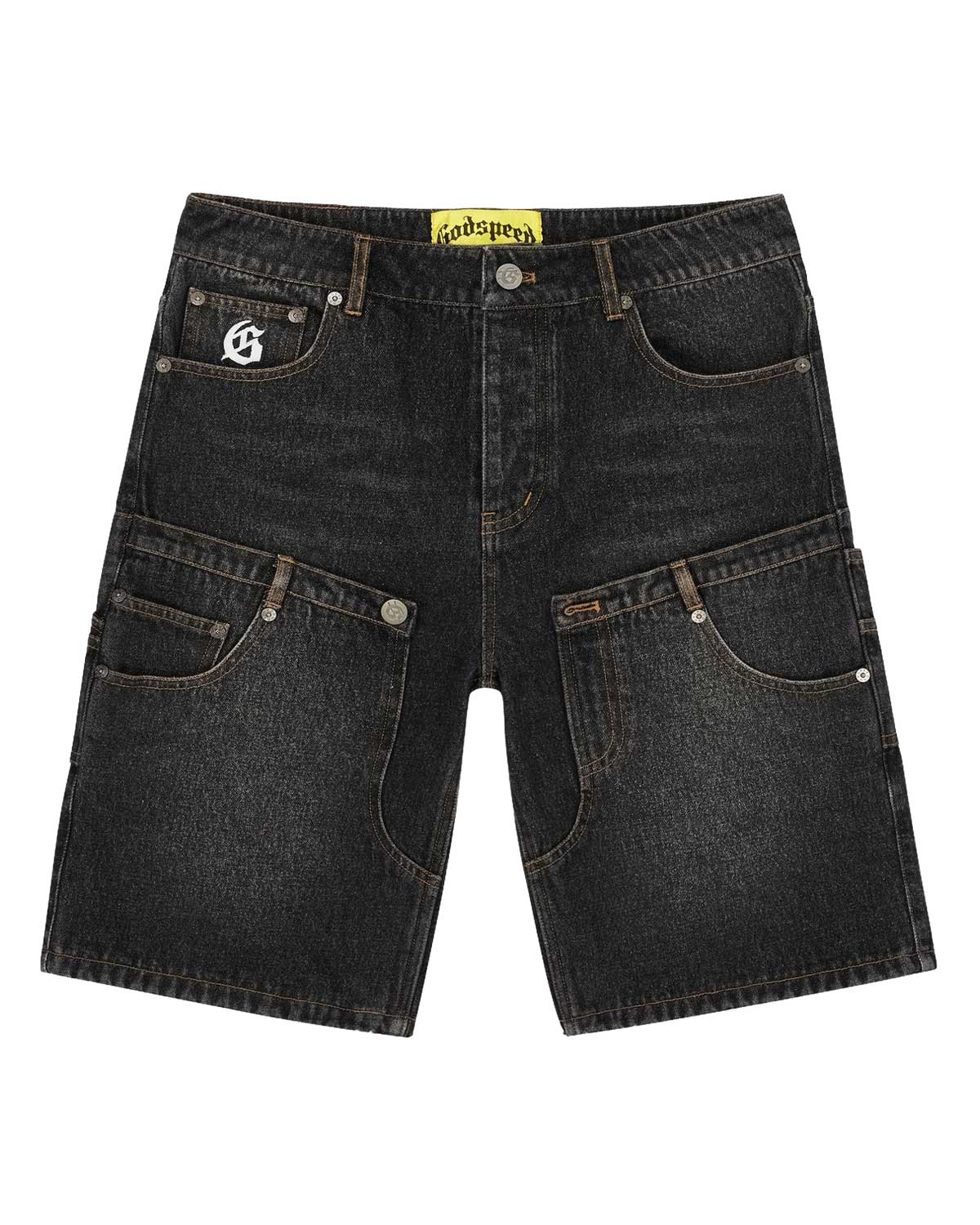 Godspeed Twin Panel Jean Shorts Black