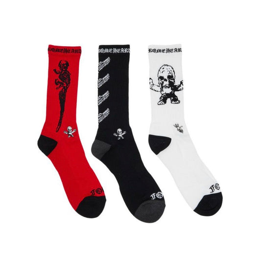 Chrome Hearts Foti Socks White/Black/Red