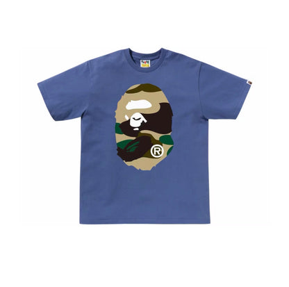 Bape Giant 1st Camo Big Ape Head T-Shirt Navy