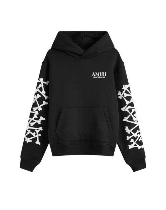 Amiri Bones Stacked Hoodie Black