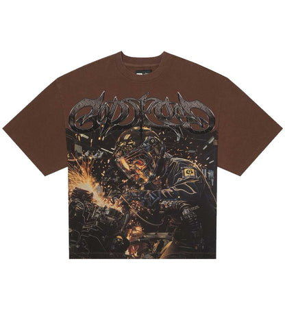 Godspeed Steel Sharpens Steel T-Shirt Brown